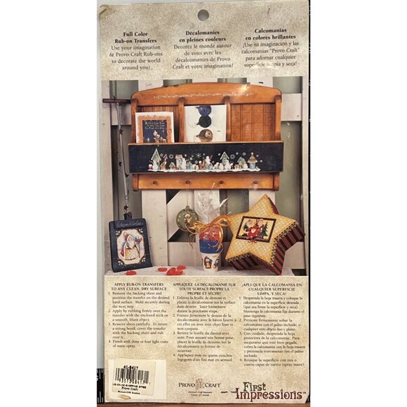 48-1507 SHOPPING SPREE Provo Craft SNOWMAN Rub-on Transfer Stickers CHRISTMAS - Picture 3 of 3